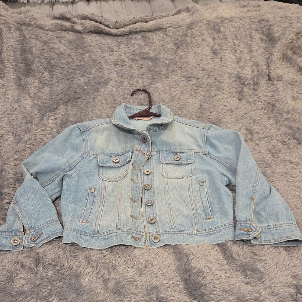 Highway Jeans Light Blue Cropped Denim Jacket Size M!